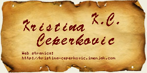 Kristina Čeperković vizit kartica